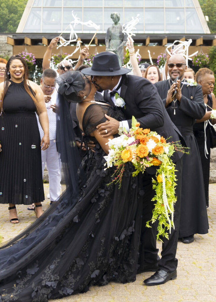 Classic Black Tie Wedding Photography. Bride and Groom image.