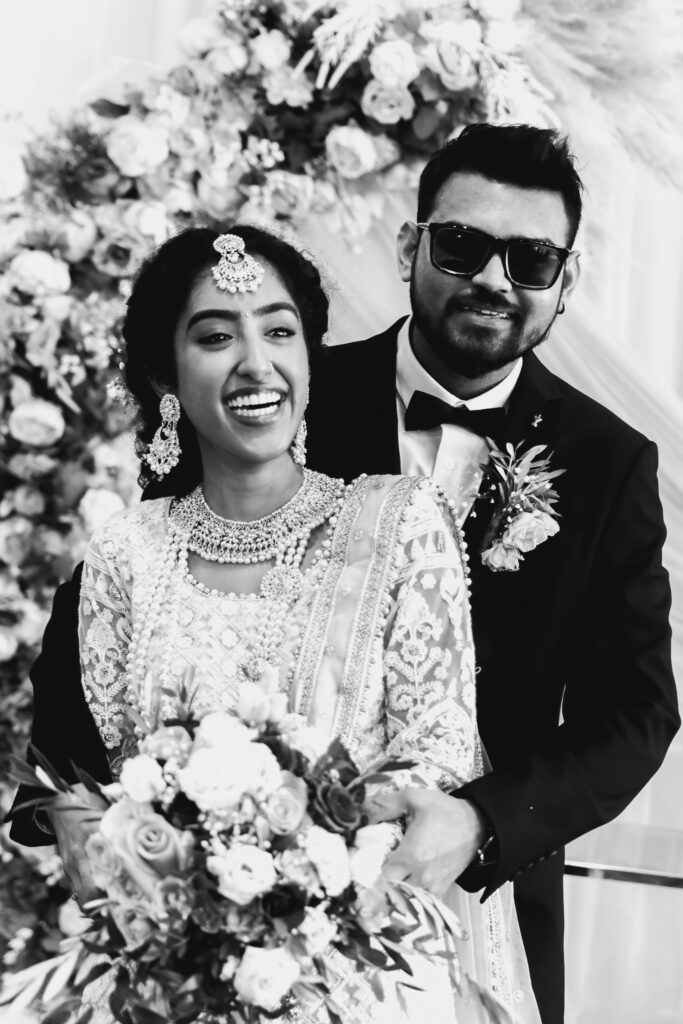 Candid Wedding Photography. Classic Black and White Indian Wedding Photography.